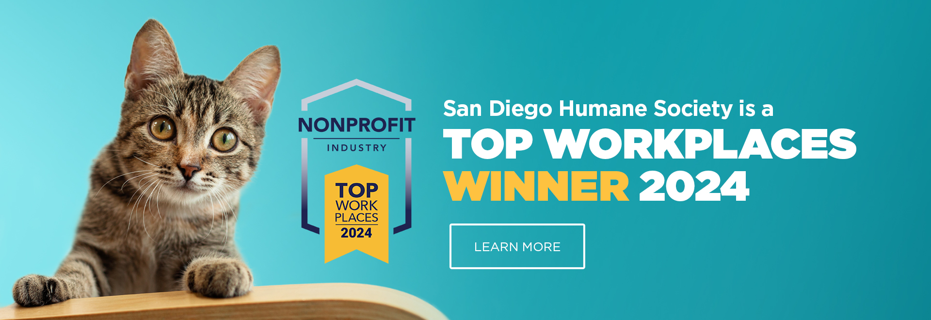 San Diego Humane Society is a Top Workplace Winner 2024 | Learn More