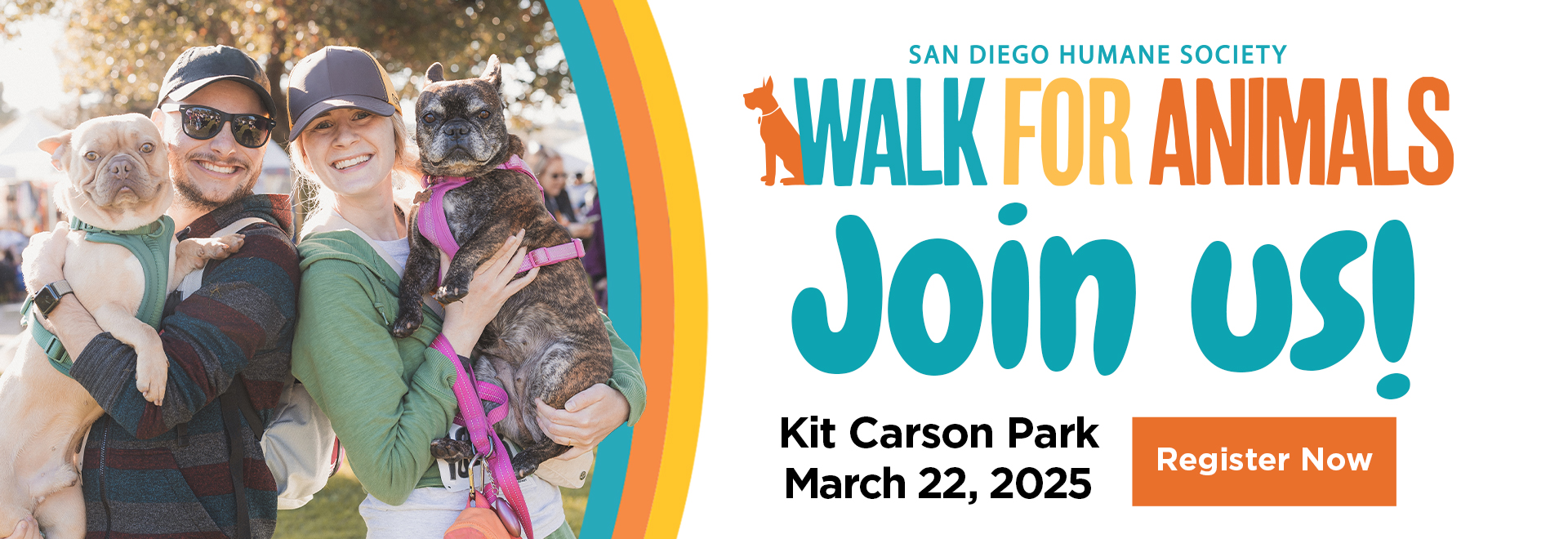 Walk for Animals - Join Us! Kit Carson Park March 22, 2025 | Register Now