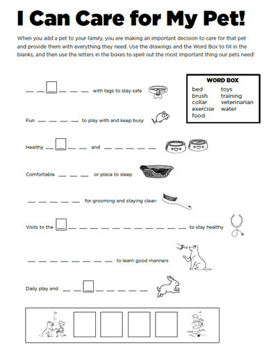 I Can Care For My Pet